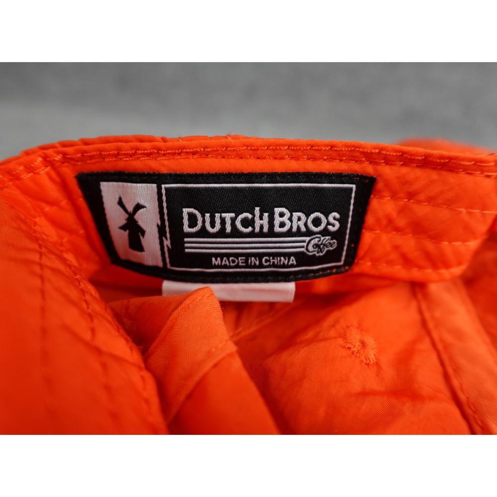 Dutch Bros Coffee Orange Snapback Baseball Cap Embroidered Logo - Picture 7 of 7